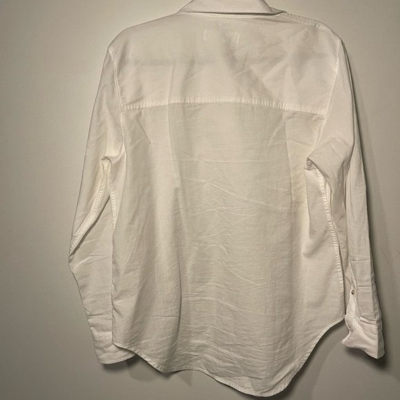 Denim Forum Aritzia Oversized White Linen Button Down Shirt. Small - Picture 2 of 7